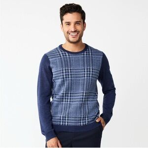 Apt. 9 Seriously Soft 
Knit Sweater Men's Long Sleeve Blue Wool Blend